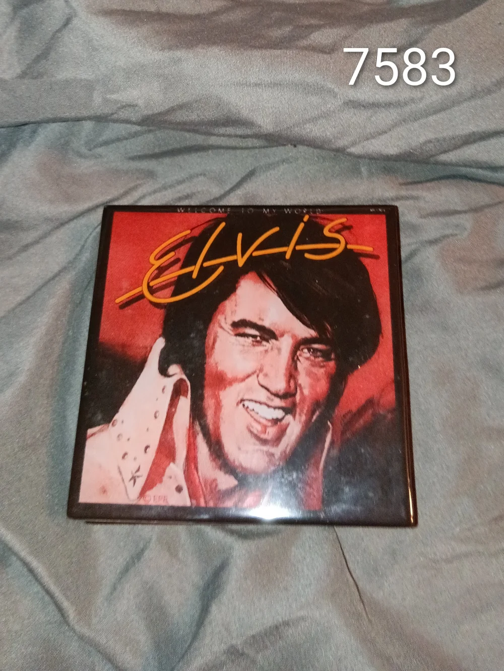 Elvis Themed Glass Coaster Set